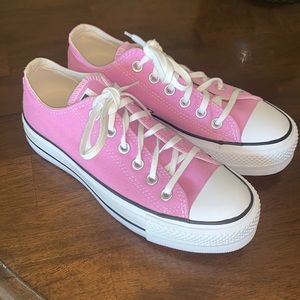 Converse Pink Platform Lo Top
